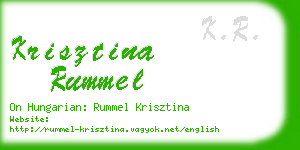 krisztina rummel business card